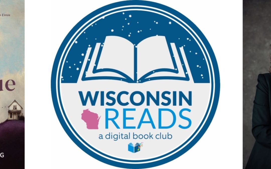 A book cover for "Still True," the "Wisconsin Reads" logo, and a person in a green blazer smiling.